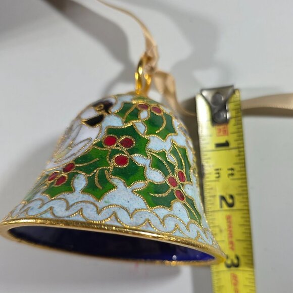Christmas bell NYCO International Victorian Enamelled Holly Berry Ornament Blue - Picture 8 of 9